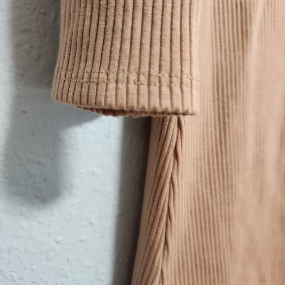 Reformation Anthropologie Women's Tencel Orange Turtleneck Ribbed Midi Dress Lar - Picture 7 of 8